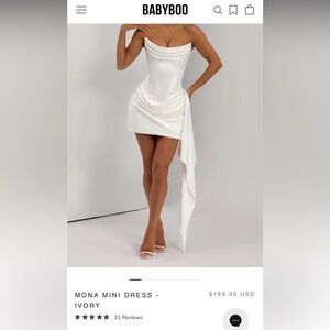 Babyboo Mona Mini Dress (Ivory)